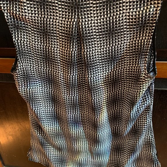 Laundry by Shelli Segal - Black & White checked top - Small - Picture 5 of 5